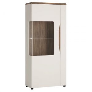 toltec-left-handed-low-display-cabinet-oak-white-gloss