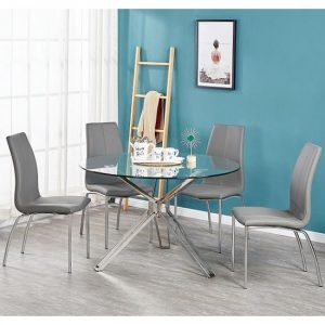 toulouse-clear-glass-dining-table-four-opal-grey-chairs
