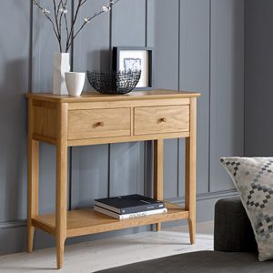 wardle-wooden-console-table-crafted-solid-oak-2-drawers