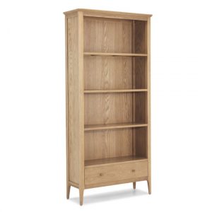 wardle-wooden-large-bookcase-crafted-solid-oak-1-drawer