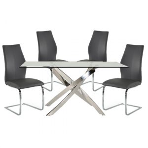 xenon-rectangular-glass-dining-table-4-bernie-grey-chairs