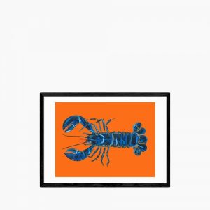 blue-lobster-on-orange-pop-art-print-p42689-2844771_image summer sale cult furniture, MySmallSpace UK