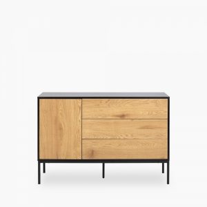 seaford-3-drawer-sideboard-oak-effect-black-p42089-2846296_image summer sale cult furniture, MySmallSpace UK