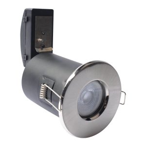 brushed_chrome_fire_rated_ip65_downlight_with_bulb_fitted