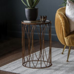 Barking-Metal-Side-Table-in-Gold-Image-2-1