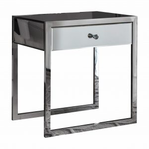 Bath-Mirrored-1-Drawer-Side-Table-in-Silver-Image-2