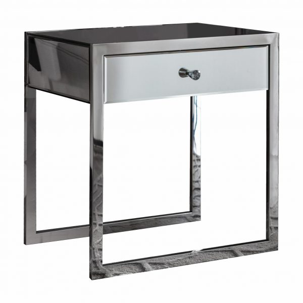 Bath-Mirrored-1-Drawer-Side-Table-in-Silver-Image-2
