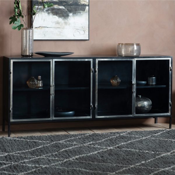Clareen-Metal-Sideboard-in-Black-Image-2