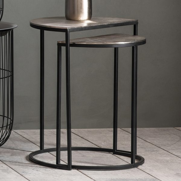 Cross-Metal-Side-Table-in-Silver-Set-of-2-Image-2