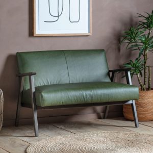 Newland-Leather-2-Seater-Sofa-in-Green-Image-2