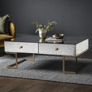 Yamber-Mirrored-4-Drawer-Coffee-Table-in-Gold-Image-2