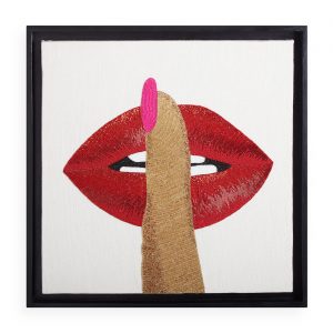 beaded_wall_art_lips_hush