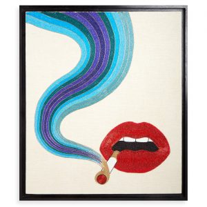 beaded_wall_art_lips_smoke