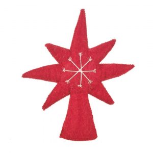 FeltScandiRedStarChristmasTreeTopper