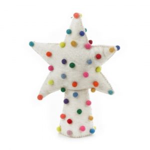 FeltScandiWhiteStarChristmasTreeTopper