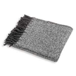 GreyHerringboneMohairThrow