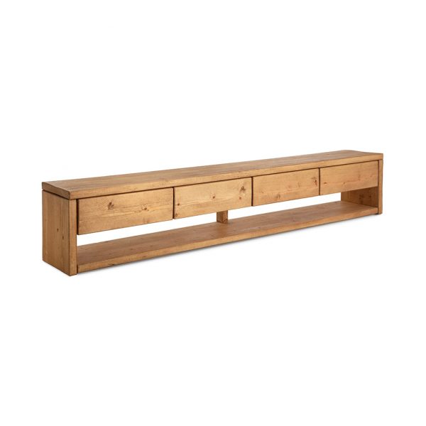 PandonTVStand4DrawersandStorageangled