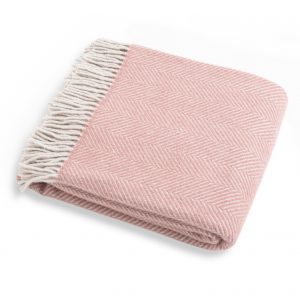 PinkHerringboneWoolThrow