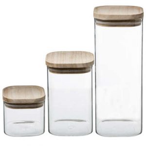 SetOf3StorageJarsWithLids