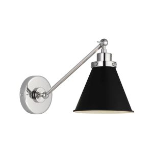 1094021-wellfleet-single-arm-cone-task-sconce-black-and-nickel