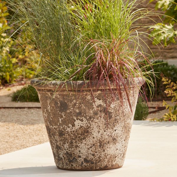 AncientStoneGlazedPlantPotGardenesque.comstoneglaze