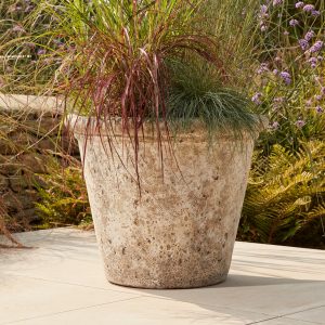 AncientStoneGlazedPlantPotGardenesque.comwhiteglaze