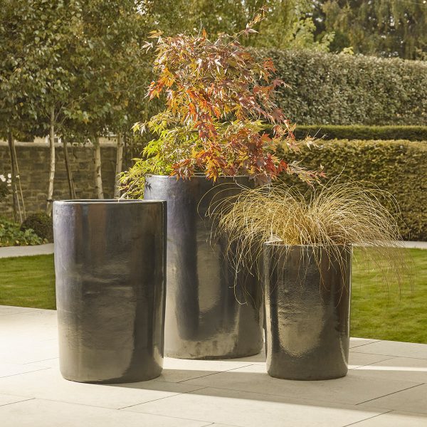 Elise_Tall_Glazed_Plant_Pot_Black_Group