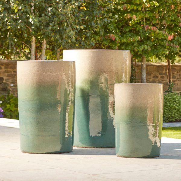 Elise_Tall_Glazed_Plant_Pot_Turquoise_Fade_Group