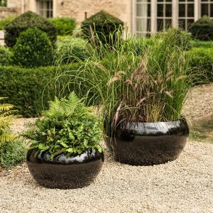 Estee-large-glazed-bowl-planter-charcoal