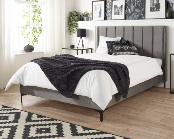 aspire-phoebe-grey-velvet-designer-bed-frame