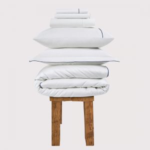 800ThreadCountEgyptianCottonDukeofBlissLUXEWhiteBeddingSet-NavyPeonyAccent