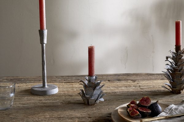 EC28-EC2801-Elagalu_Pine_Cone_Candle_Holders-Set_of_2-Aged_Zinc-Nkuku-2