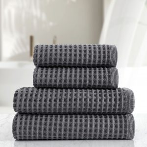 StrattonWaffleTowelSet-DarkGrey_Stack