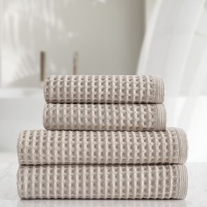 StrattonWaffleTowelSet-Pearl_Stack